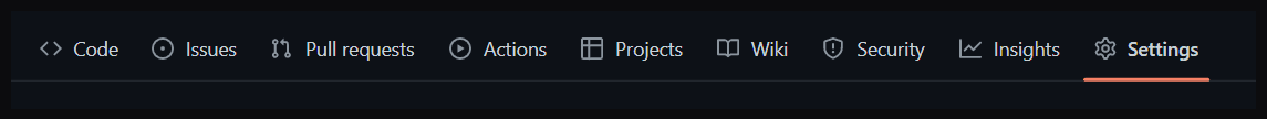 repository settings